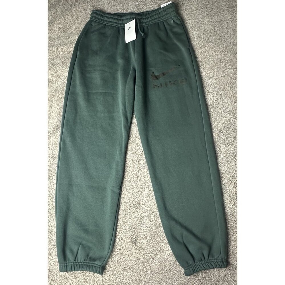 NIKE Sportswear Phoenix Fleece High-Waisted Oversized Pants Size M Green New - Picture 4 of 15